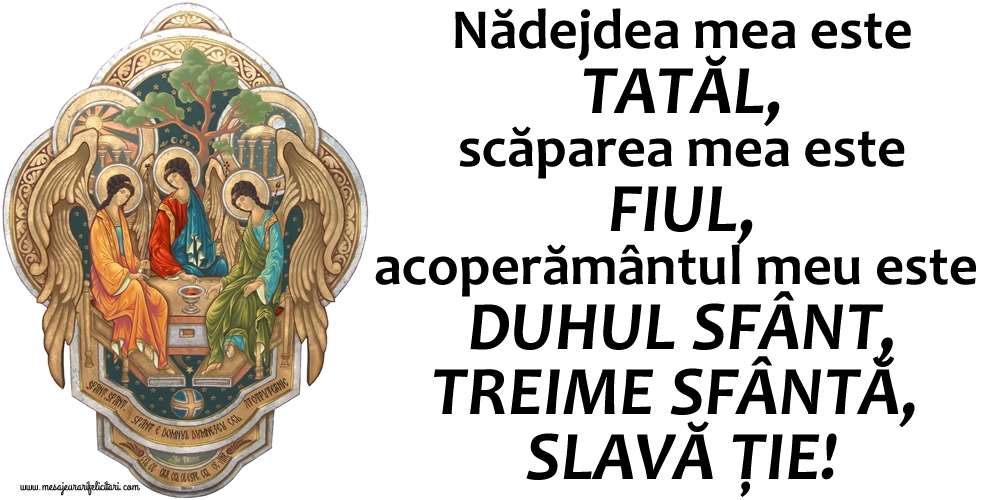 Imagini religioase - TREIME SFÂNTĂ, SLAVĂ ȚIE! - mesajeurarifelicitari.com