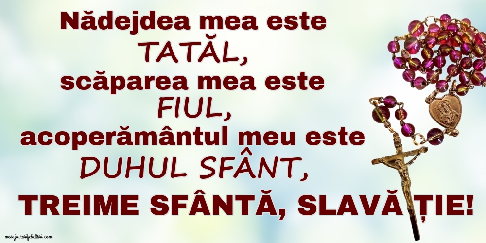 Imagini religioase - TREIME SFÂNTĂ, SLAVĂ ȚIE! - mesajeurarifelicitari.com