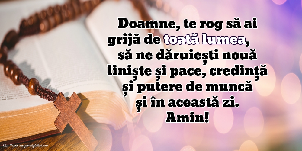 Religioase Doamne, te rog să ai grijă de toată lumea!