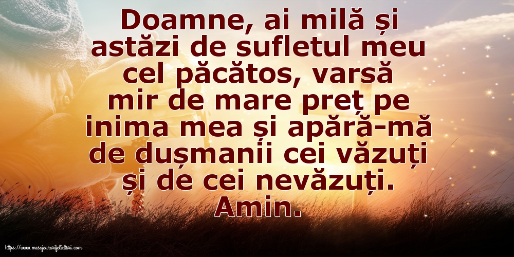 Religioase Doamne, ai milă și astăzi de sufletul meu cel păcătos!