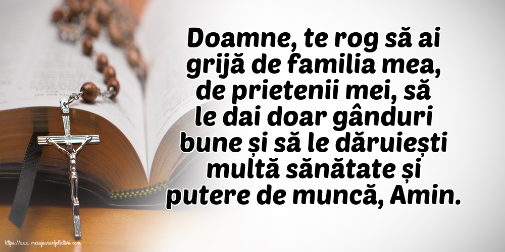 Religioase Doamne, te rog să ai grijă de familia mea!