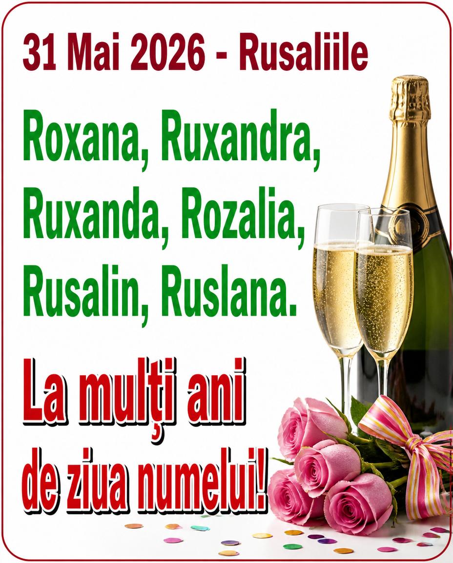 31 Mai 2026 Rusaliile