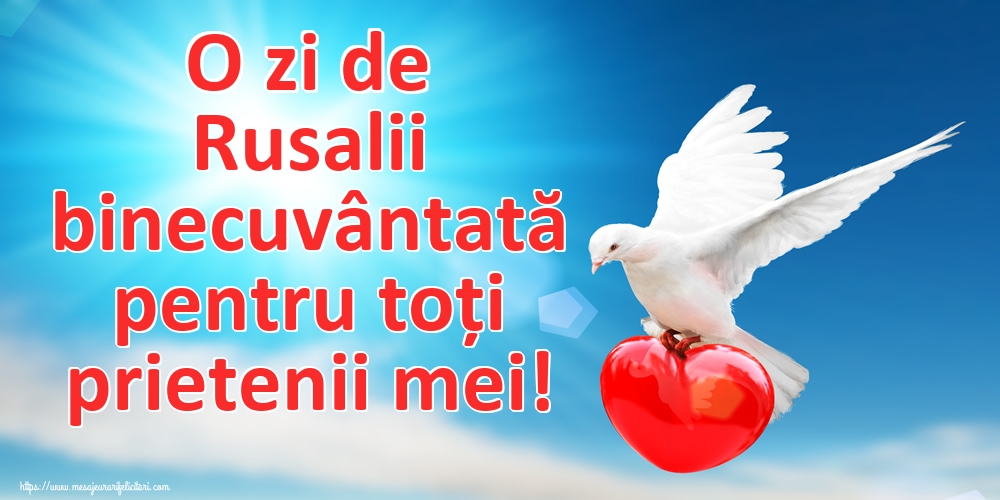 O zi de Rusalii binecuvântată pentru toți prietenii mei!