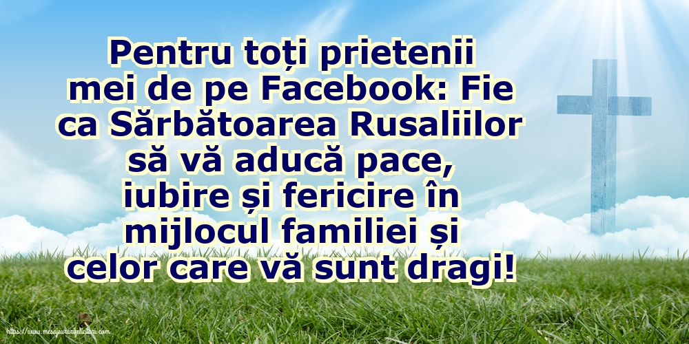 Rusalii Pentru toți prietenii mei de pe Facebook