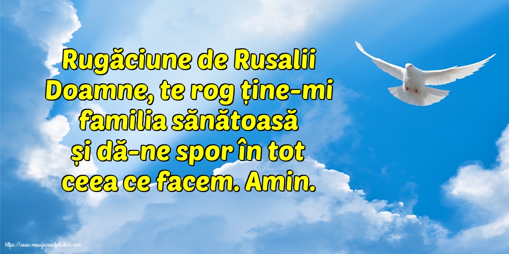 Felicitari de Rusalii - Rugăciune de Rusalii - mesajeurarifelicitari.com