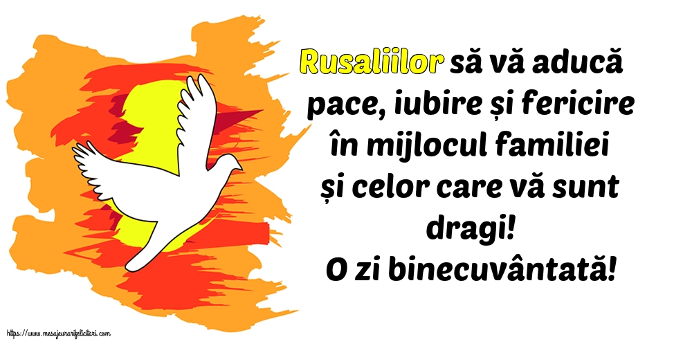 Felicitari de Rusalii - O zi binecuvântată! - mesajeurarifelicitari.com