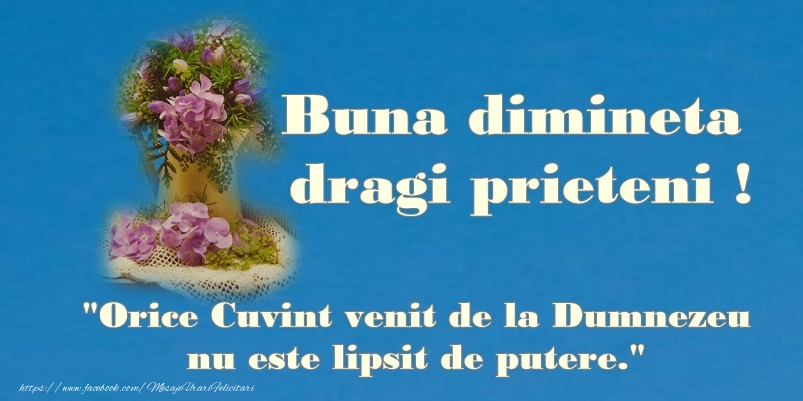 Buna dimineata dragi prieteni! 