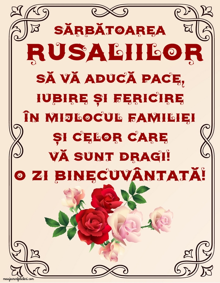 Felicitari de Rusalii - O zi binecuvântată! - mesajeurarifelicitari.com
