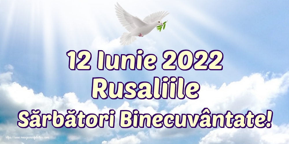 12 Iunie 2022 Rusaliile Sărbători Binecuvântate!