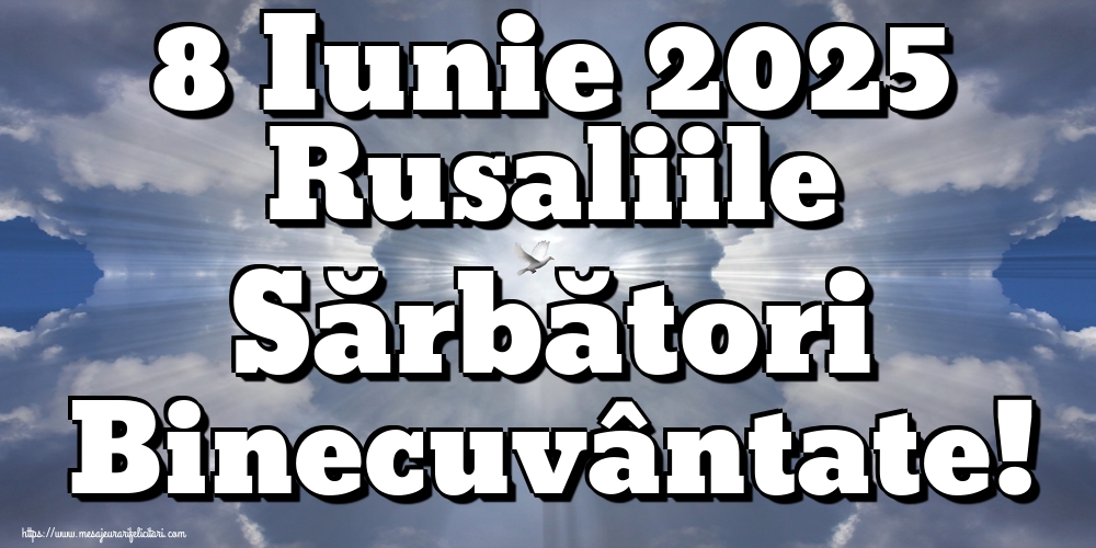 8 Iunie 2025 Rusaliile Sărbători Binecuvântate!