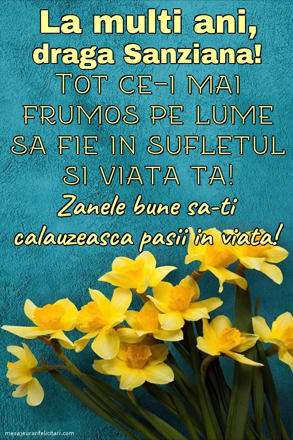 La multi ani, draga Sanziana