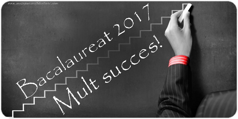 Felicitari pentru Scoala - Bacalaureat 2017 - Mult succes! - mesajeurarifelicitari.com
