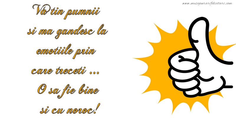 Scoala Va tin pumnii si ma gandesc la emotiile prin care treceti