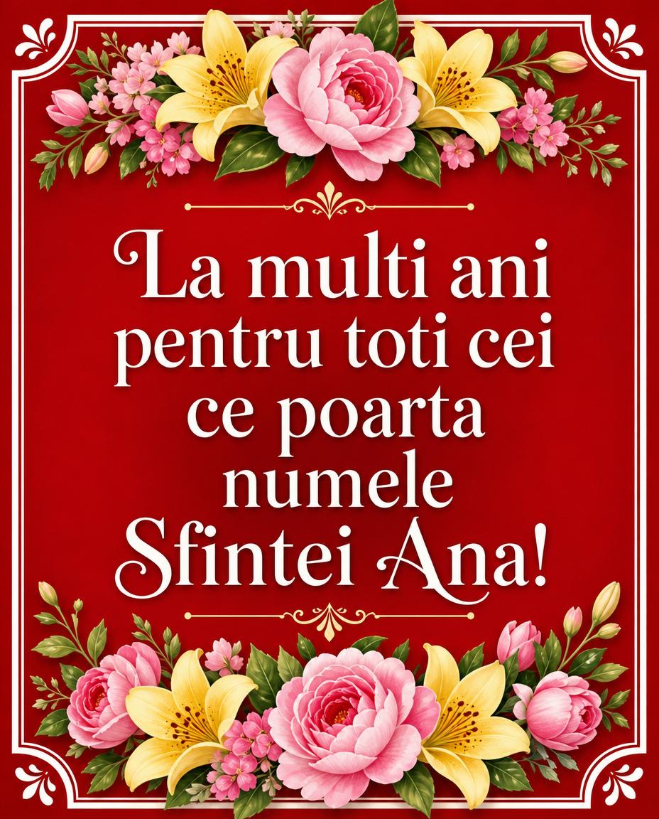 Felicitari de Sfanta Ana - La multi ani pentru toti - mesajeurarifelicitari.com