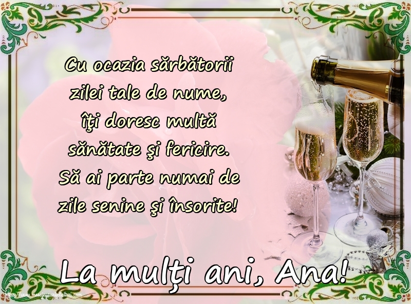 Felicitari de Sfanta Ana - 🍾🥂 La mulți ani, Ana! - mesajeurarifelicitari.com