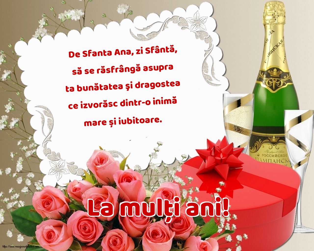 Felicitari de Sfanta Ana cu mesaje - La mulți ani!