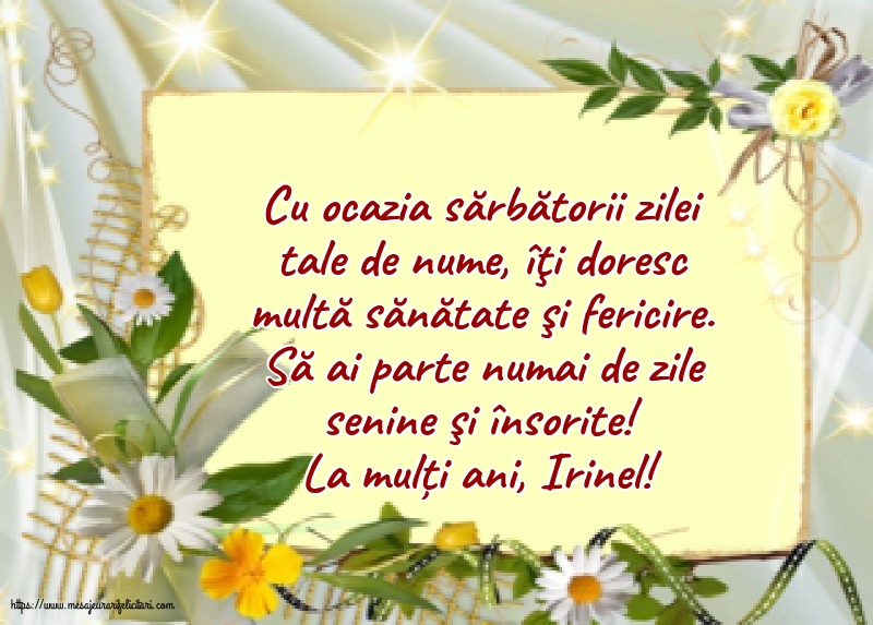 La mulți ani, Irinel!