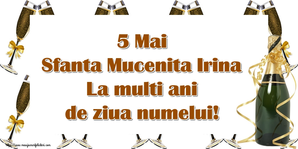 Sfanta Irina 5 Mai Sfanta Mucenita Irina La multi ani de ziua numelui!