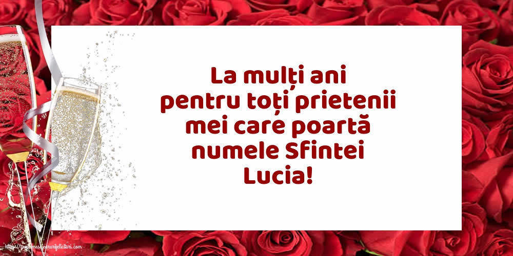 Sfanta Lucia La mulți ani de Sfanta Lucia!