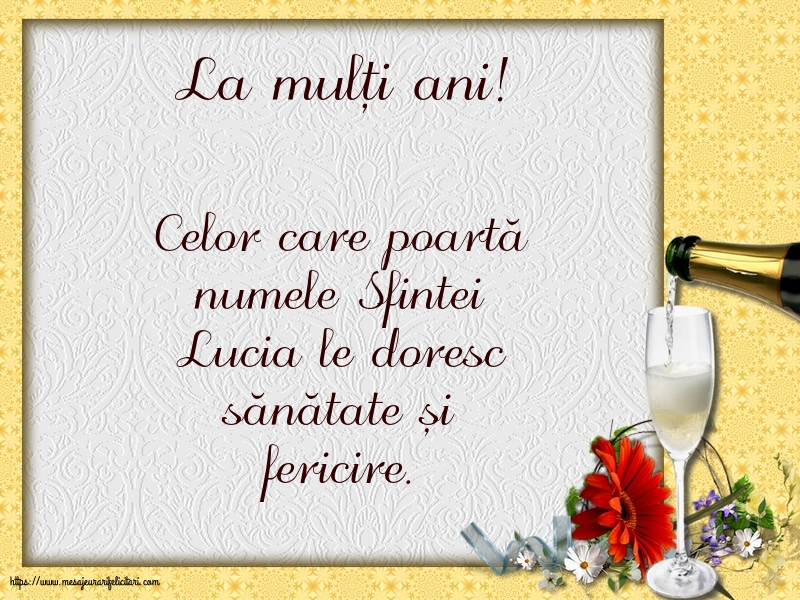 Sfanta Lucia La mulți ani!