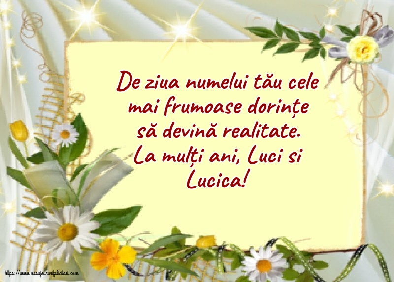 Sfanta Lucia La mulți ani, Luci si Lucica!