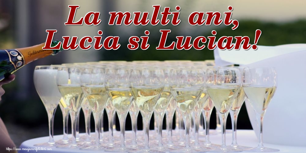 Sfanta Lucia La multi ani, Lucia si Lucian!