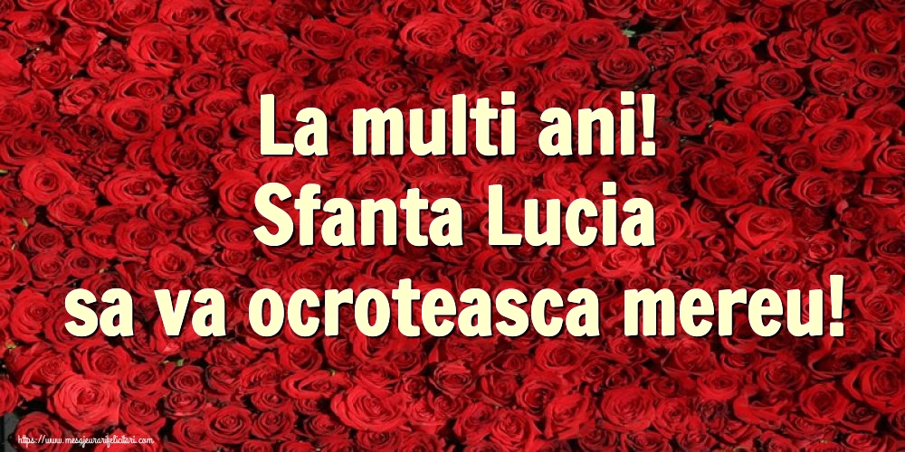 Felicitari de Sfanta Lucia - La multi ani! Sfanta Lucia sa va ocroteasca mereu! - mesajeurarifelicitari.com