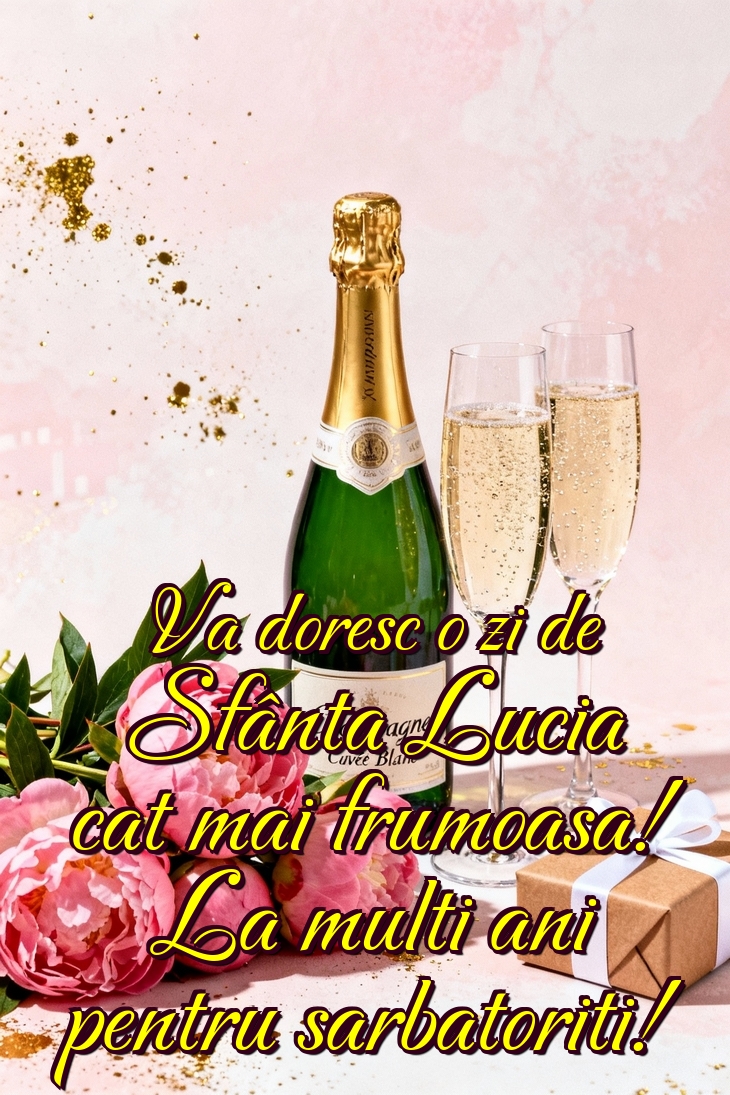 Va doresc o zi de Sfânta Lucia cat mai frumoasa! La multi ani pentru sarbatoriti!