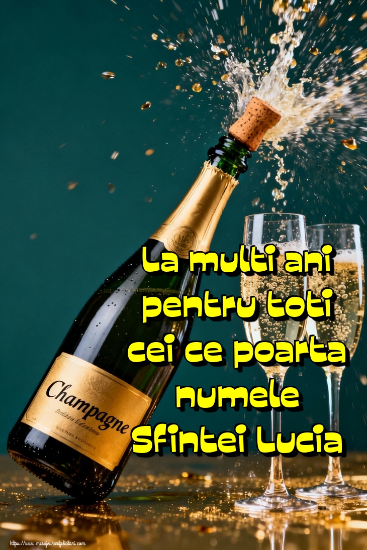 La multi ani pentru toti cei ce poarta numele Sfintei Lucia