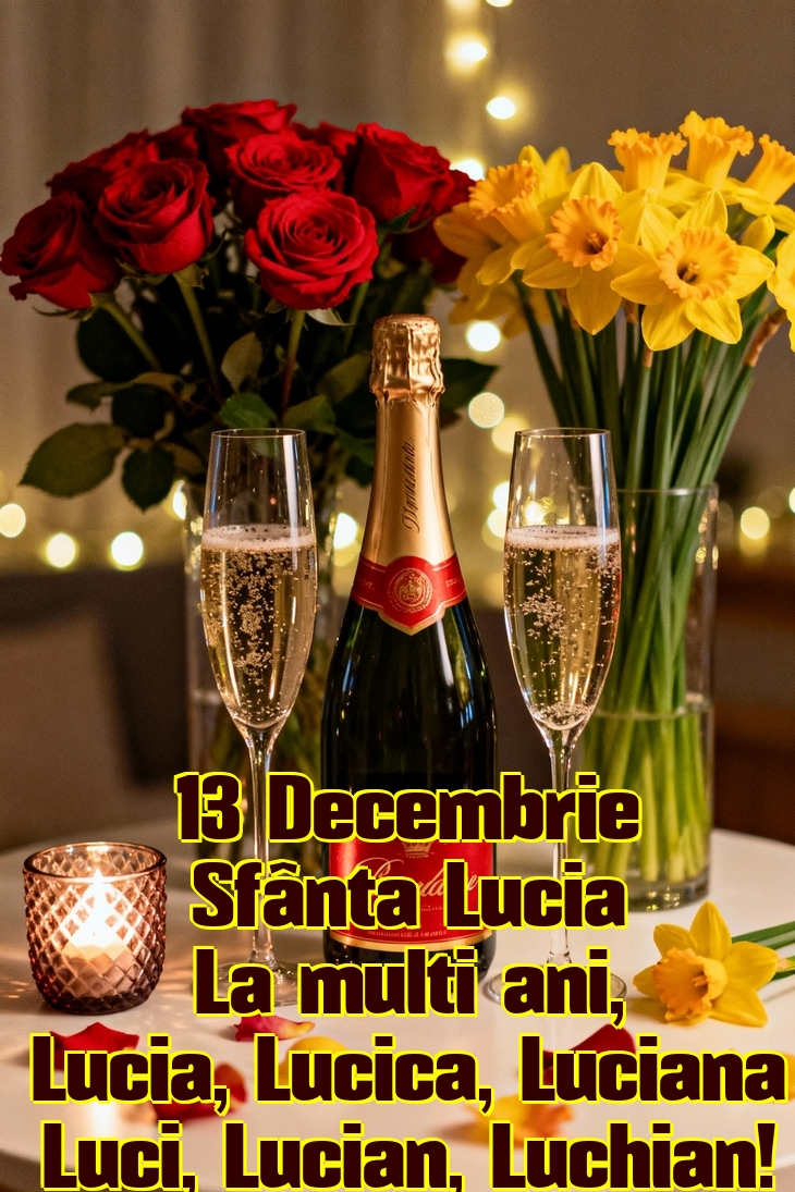 13 Decembrie Sfânta Lucia La multi ani, Lucia, Lucica, Luciana Luci, Lucian, Luchian!