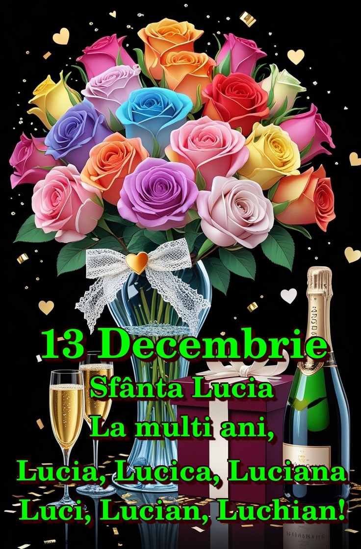 13 Decembrie Sfânta Lucia La multi ani, Lucia, Lucica, Luciana Luci, Lucian, Luchian!