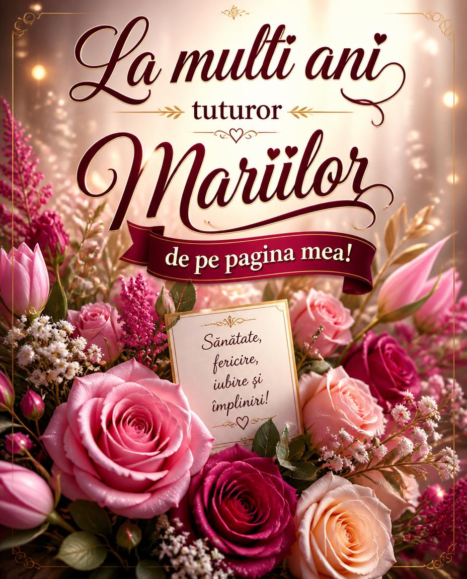 La multi ani tuturor Mariilor de pe pagina mea!