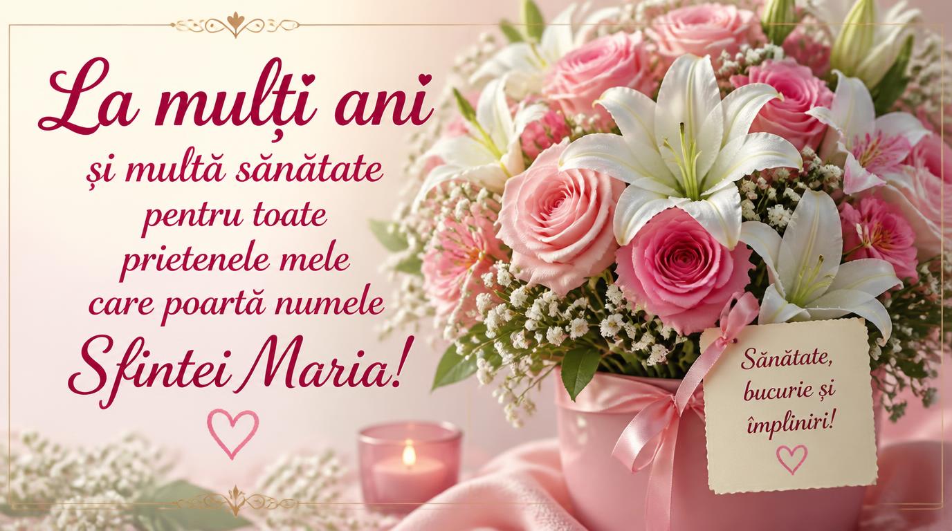 La multi ani si multa sanatate pentru toti cei ce poarta numele Sfintei Maria!