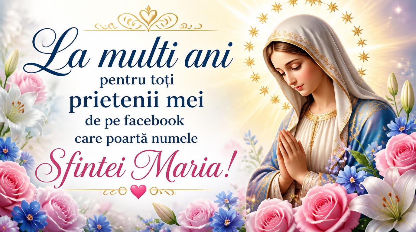 La multi ani si multa sanatate pentru toti cei ce poarta numele Sfintei Maria!