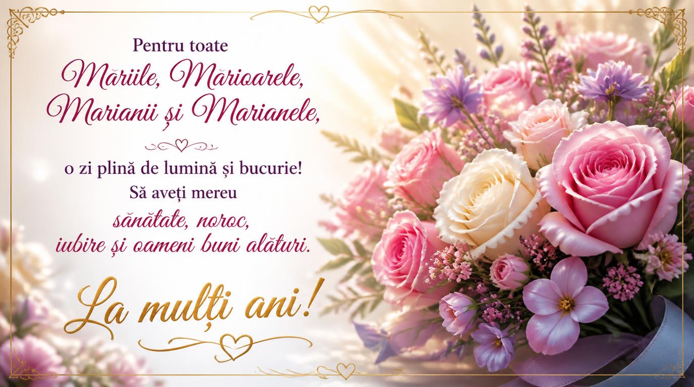 Pentru toate Măriile, Mărioarele, Marianii și Marianele