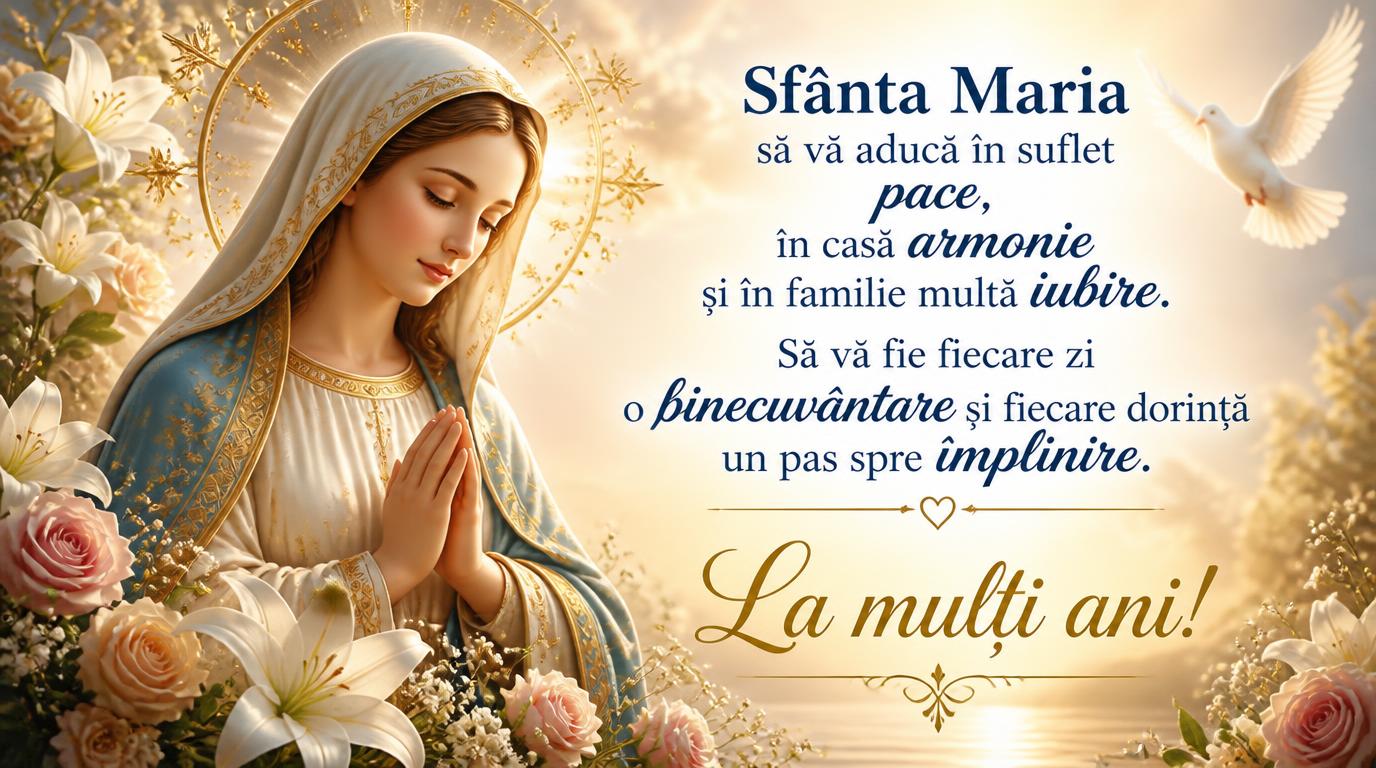 Sfânta Maria să vă aducă în suflet pace