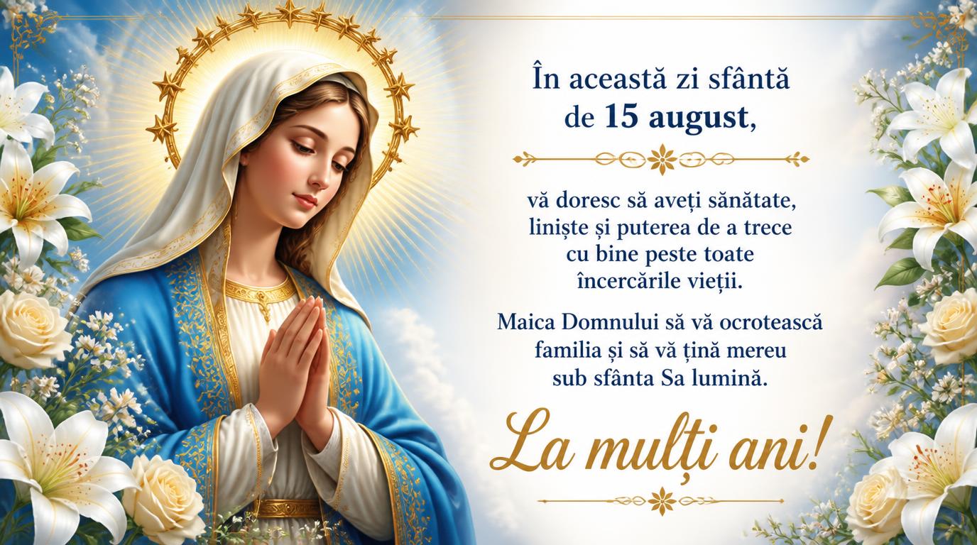 Maica Domnului să vă ocrotească familia și să vă țină mereu sub sfânta Sa lumină. La mulți ani