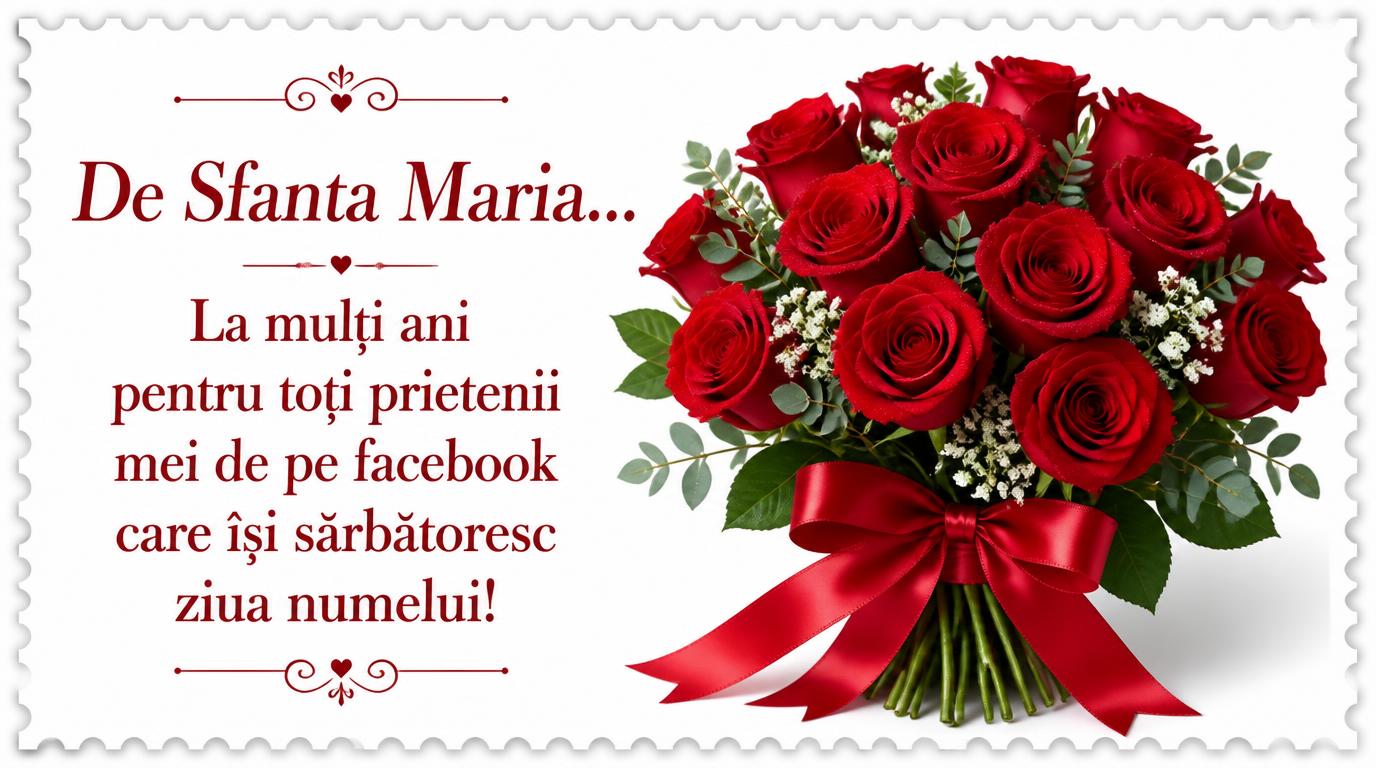 Felicitari de Sfanta Maria - De Sfanta Maria ... La multi ani pentru toti prietenii mei de pe facebook care isi sarbatoresc ziua numelui! - mesajeurarifelicitari.com