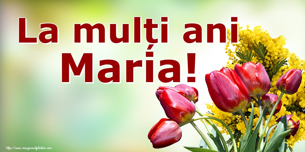 La mulți ani Maria!