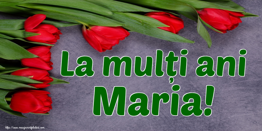 La mulți ani Maria!