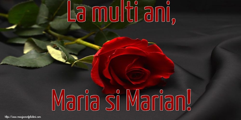 Felicitari de Sfanta Maria cu flori - La multi ani, Maria si Marian!