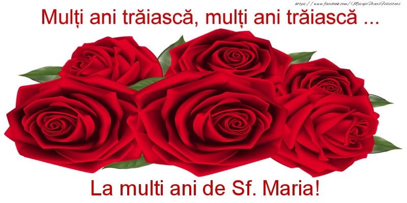 Felicitari de Sfanta Maria - Multi ani traiasca, multi ani traiasca ... La multi ani de Sf. Maria! - mesajeurarifelicitari.com