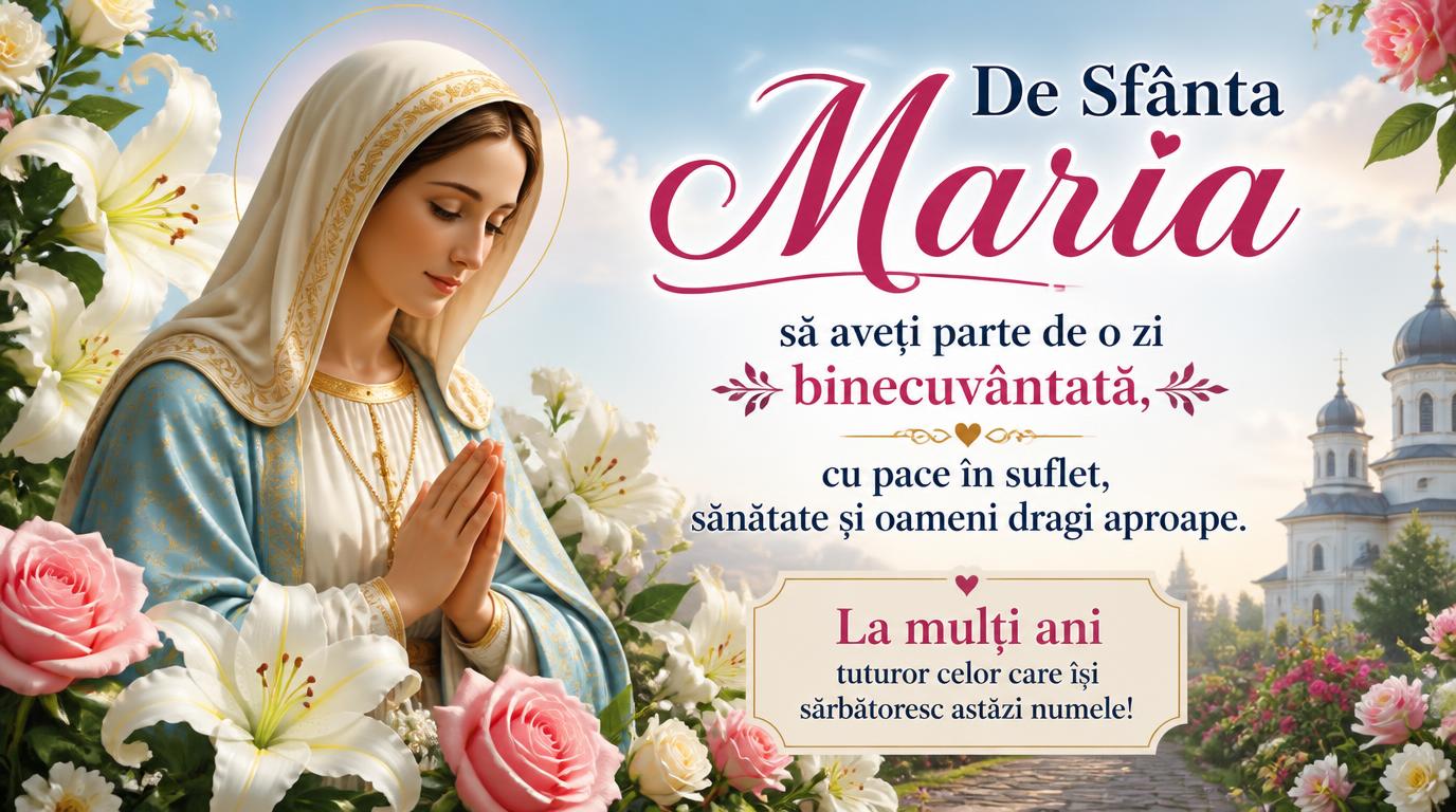 De Sfânta Maria, să aveți parte de o zi binecuvântată