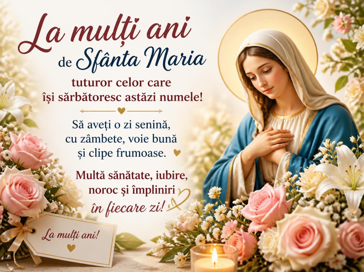 La mulți ani de Sfânta Maria