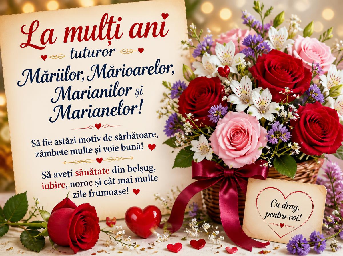 La mulți ani tuturor Măriilor, Mărioarelor, Marianilor și Marianelor!