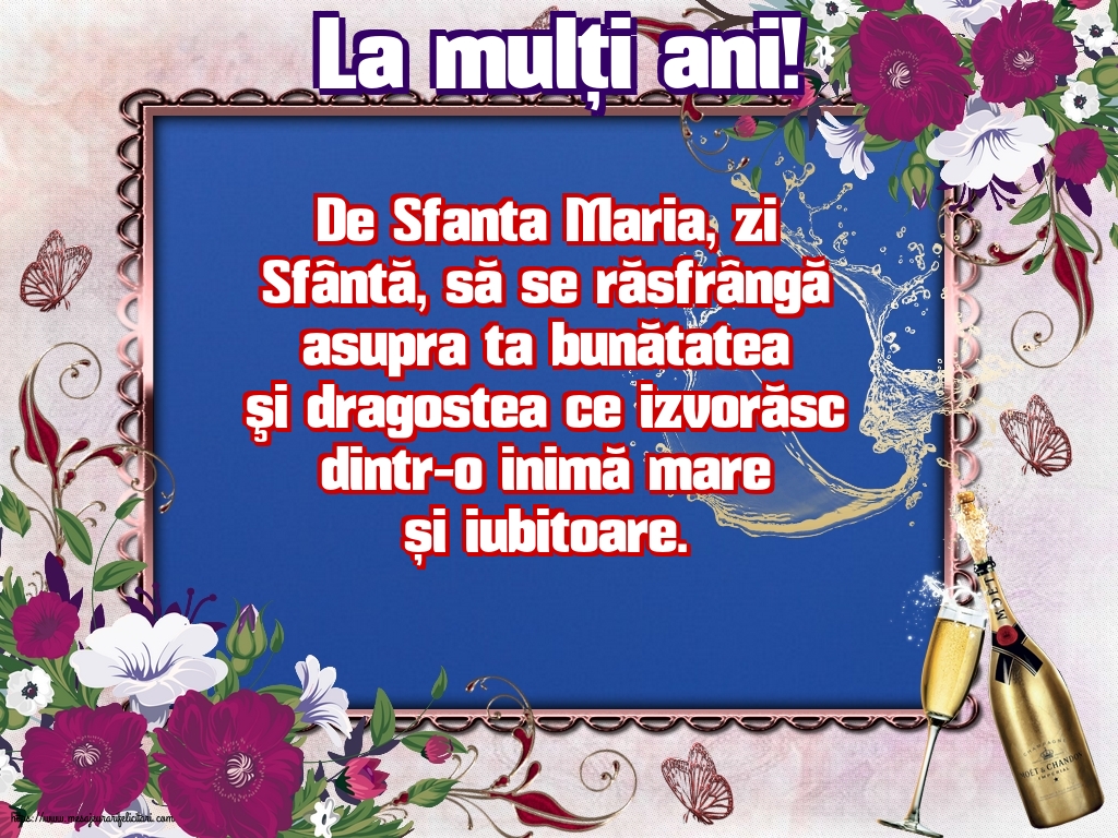 Sfanta Maria Mica La mulți ani!