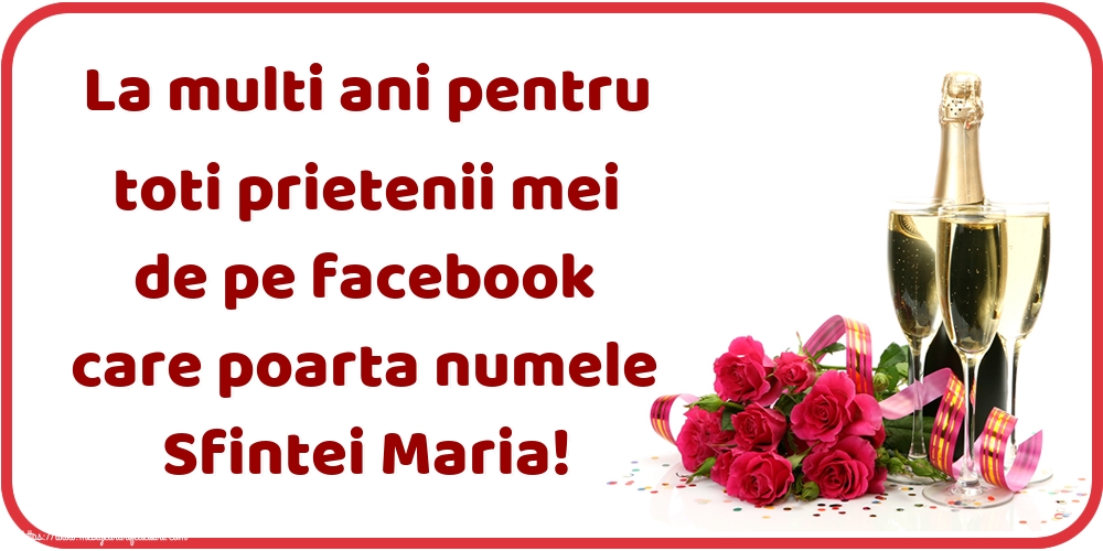 Sfanta Maria Mica La multi ani pentru toti prietenii mei de pe facebook care poarta numele Sfintei Maria!