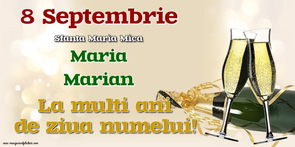 8 Septembrie - Sfanta Maria Mica