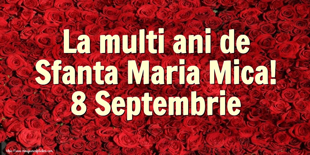Descarca felicitarea - Felicitari de Sfanta Maria Mica - 🌼🥳 La multi ani de Sfanta Maria Mica! 8 Septembrie - mesajeurarifelicitari.com