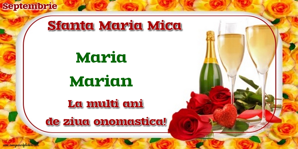 Felicitari de Sfanta Maria Mica - 🍾🥂 8 Septembrie - Sfanta Maria Mica - mesajeurarifelicitari.com